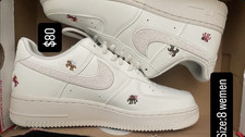 Nike Air Force 1 Low Top White Lace-Up Women  s Athletic Sneakers