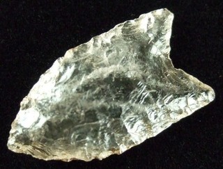 Exceptionally Fine G10 Tennessee Crystal Quartz Clovis Point with COA Arrowheads