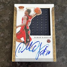 2011-12 Panini Preferred Crown Royale Silhouettes Jersey Auto DeMar DeRozan /49