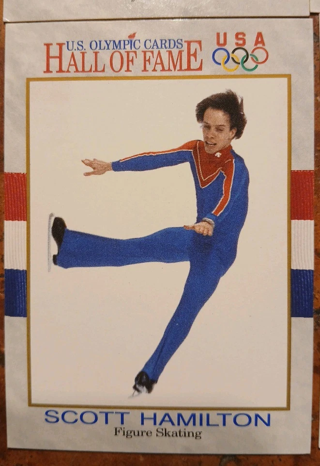 4 tarjetas del Salón de la Fama Olímpico. Impel 1991. Retton, Leonand, Hamilton, Spitz Foto 4 de 4