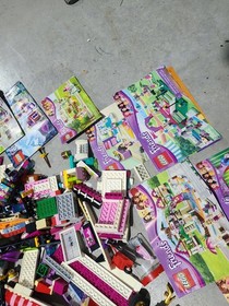 Huge LEGO Friends Bulk Lot Bricks Base Plates Instruction Mixed Parts