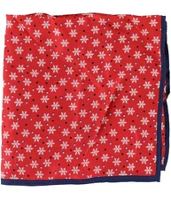 Club Room Mens Snowflake Pocket Square, Red, One Size