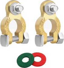 Brass Battery Terminal Connectors with M8x16mm Bolt, Anti-Corrosion Top Post Cla