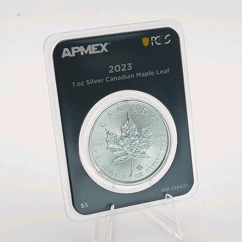 2023 1oz .9999 Fine Silver Canadian Maple Leaf APMEX MintDirect TEP PCGS BU