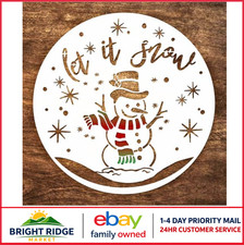 12 Inch Let it Snow Stencil for Wood Crafts and DIY Projects