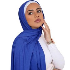 Hijab Scarf for Women Soft Cotton Muslim Jersey Hijab Head Wrap Scarves Fashi...