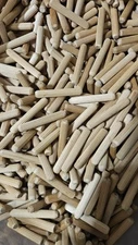 5/16 x 2" grooved fluted wooden dowel pin 100, 250, 500, 1000, wood pieces