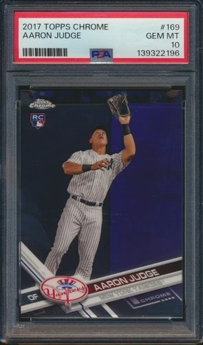2017 Topps Chrome Aaron Judge #169 RC Rookie New York Yankees PSA 10 GEM MT