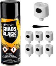 Spray Paint Caps for Citadel Primer Spray Paint Chaos Black, 6 Pack OEM Direct