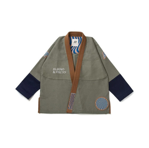 Albino & Preto Tranquility BJJ Gi Kimono Premium Edition Brazilian Uniform