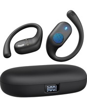 Open Ear Headphones, Bluetooth Headphones 5.3 Sports with Smart Digital Display