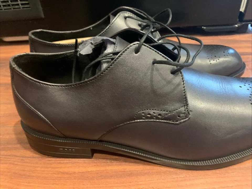 Hugo Boss -  Leather Shoes - Black - Men - Size :44,5 aubergine leather shoes - Bild 2 von 4