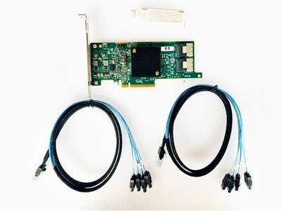 HP H220 SAS HBA 6Gbps PCIe LSI 9205-8i IT Mode for ZFS FreeNAS + 2x SFF-8087