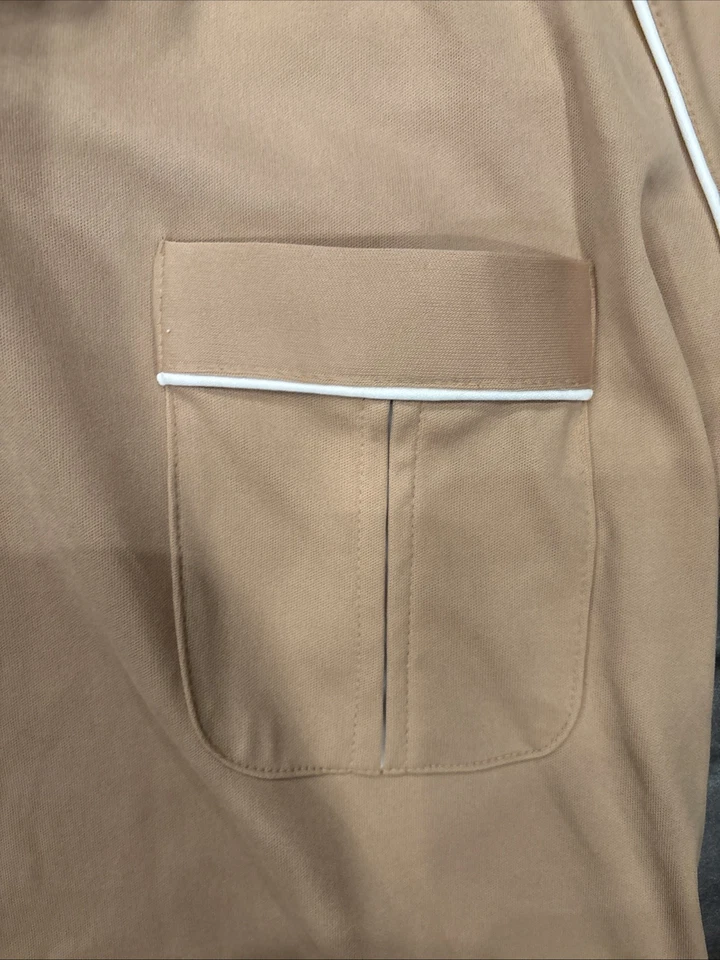 Vintage 70s Men’s shirt Bowling Polo Van Huesen Size Small Beige - Image 3 of 4