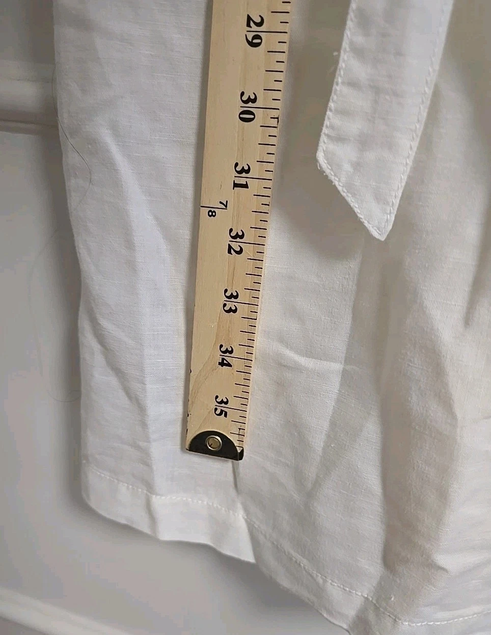 VETEMENTS Abito smanicato donna Columbia misto lino cotone taglia S cintura tasche bottoni