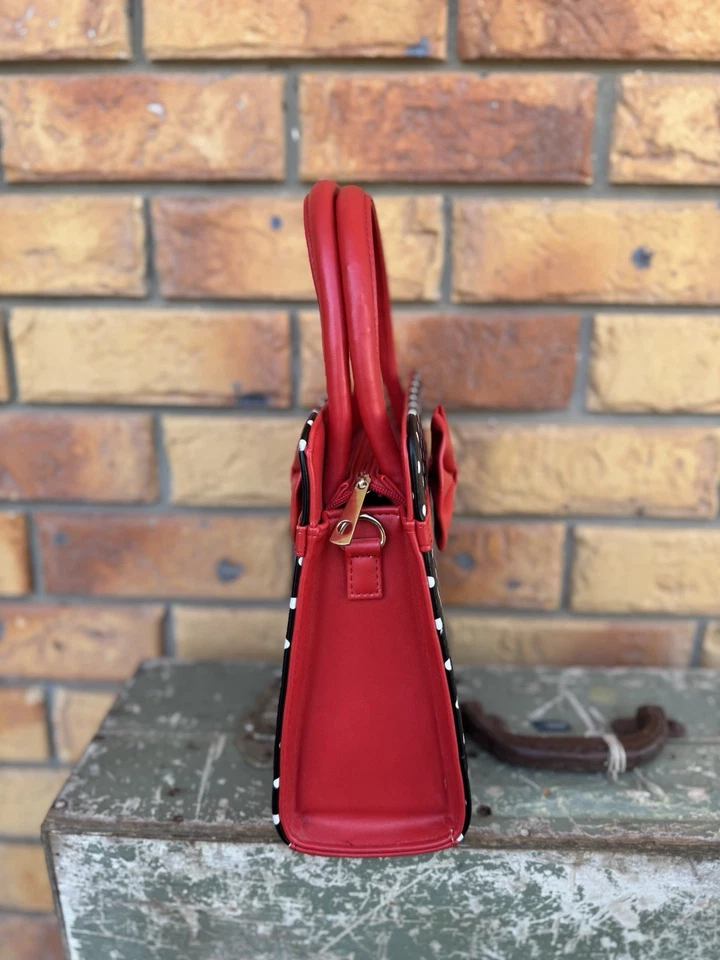 Bolso de mano para mujer inspirado en Dancing Days de BANNED Tote lunares rojos años 50 Foto 3 de 4