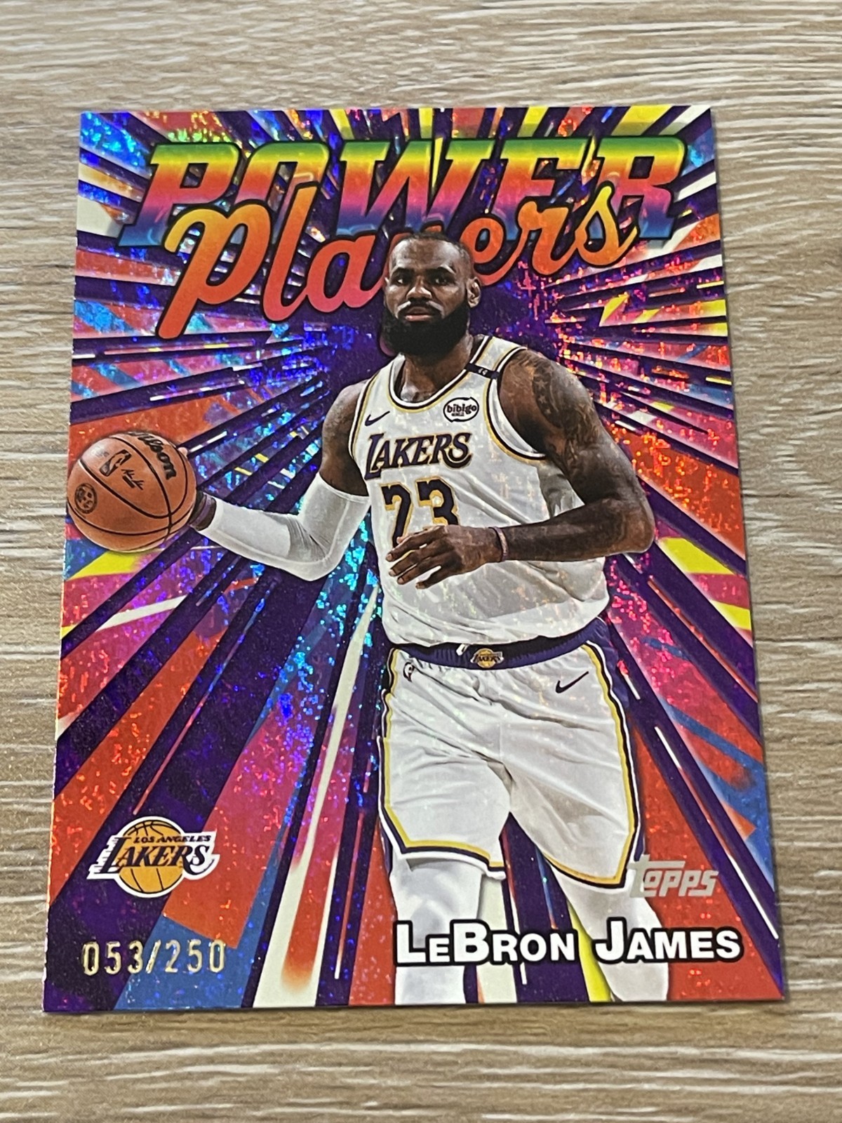 LeBron James 2025 Topps #PP-7 Power Players - Purple Holo Foil