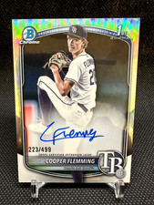 2025 Bowman Draft Cooper Flemming Chrome Auto Refractor 1st Prospect /499 Rays