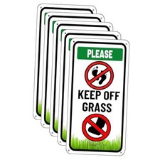 WOSTOD Please Keep Off Grass Sign Signs, No Pooping Dog Signs For Yard Warning