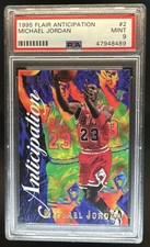 1995-96 Fleer Flair Michael Jordan Anticipation #2 Bulls PSA 9