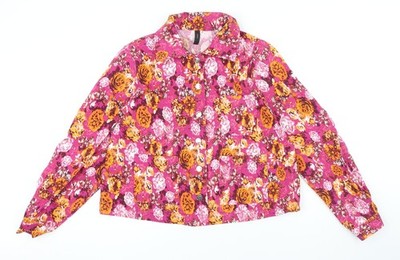 YAS Damen Jacke Mehrfarbig Blumen Größe M Knopf