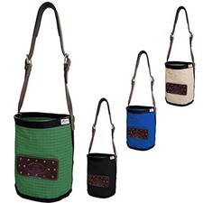 Derby Originals Ripstop 24 Oz Canvas Feed Bag with Padded Leather Crown Strap fo