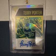 2020-21 Panini Flux Signatures Terry Porter #FLS-TPO Autograph Trail Blazers