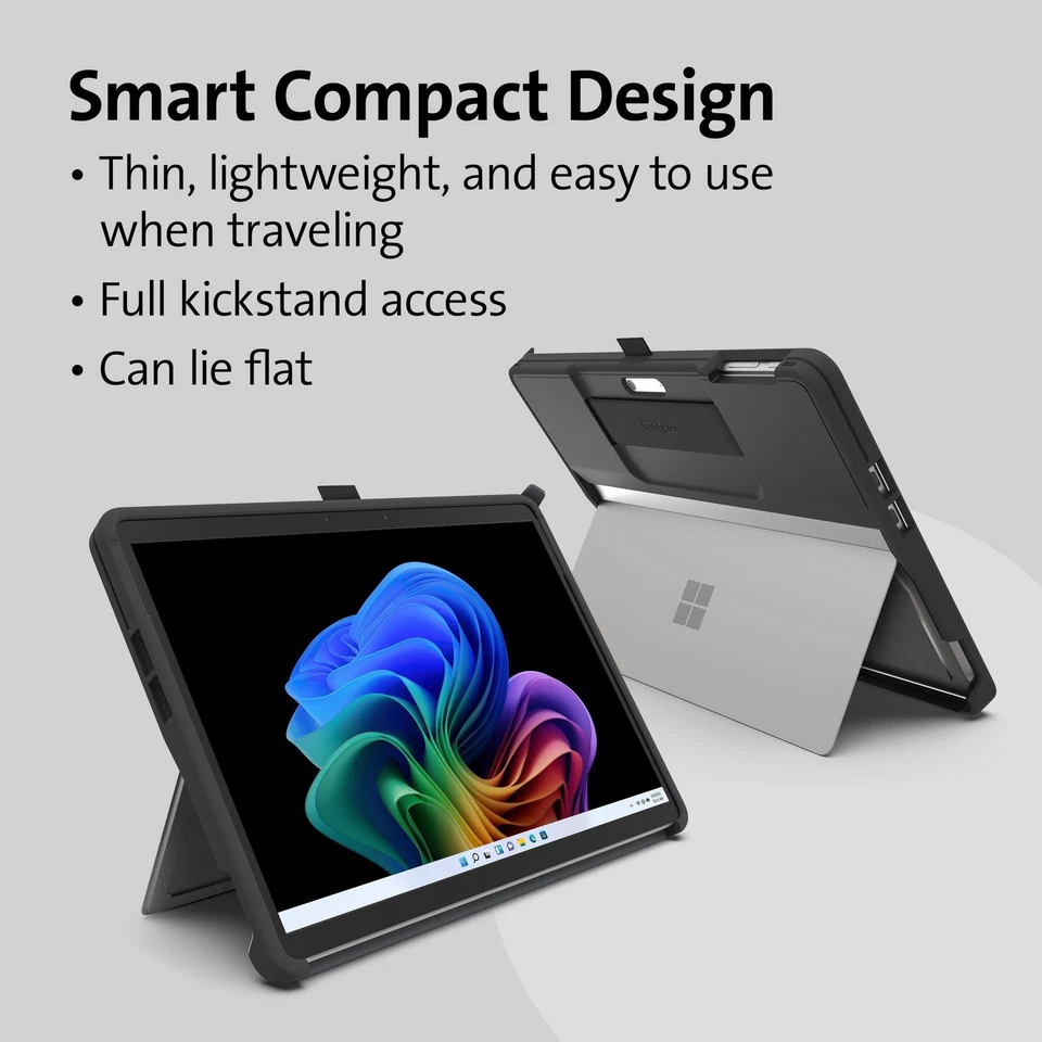 Estojo de transporte Kensington BlackBelt robusto Microsoft Surface Pro 9 preto K96540WW - Imagem 4 de 4