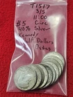 Picker's Delight $5 FV CIRC 40% SILVER MIXED DATE KENNEDY HALF DOLLARS #T1517