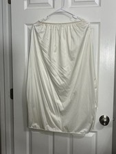 Vanity Fair Half Slip Skirt Lingerie Cream Nylon Vintage Size XL Length USA