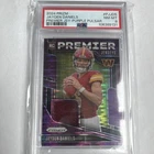 Panini Prizm Premier Jerseys Jayden Daniels Purple Pulsar PSA 8 Commanders