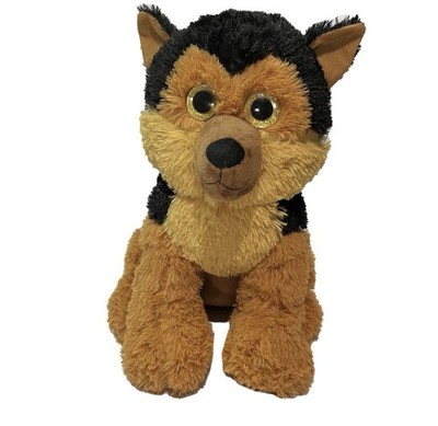 Peek A Boo German Shepherd Dog Plush 17 Stuffed Black & Brown Dog preowned  