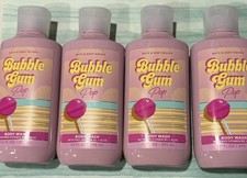 LOT OF 4 Bath  Body Work BUBBLE GUM POP Body Wash Shower Gel NEW FRESH SHIPPING
