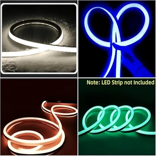 Silicone LED Channel System, 16.4Ft/5M White DIY LED Neon Rope Light IP67 Wat... - Picture 6 of 6