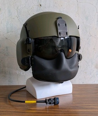 Gentex Hgu-56/P LCAC & Maxillofacial Navy Helicopter Pilot Flight Helmet Sz L