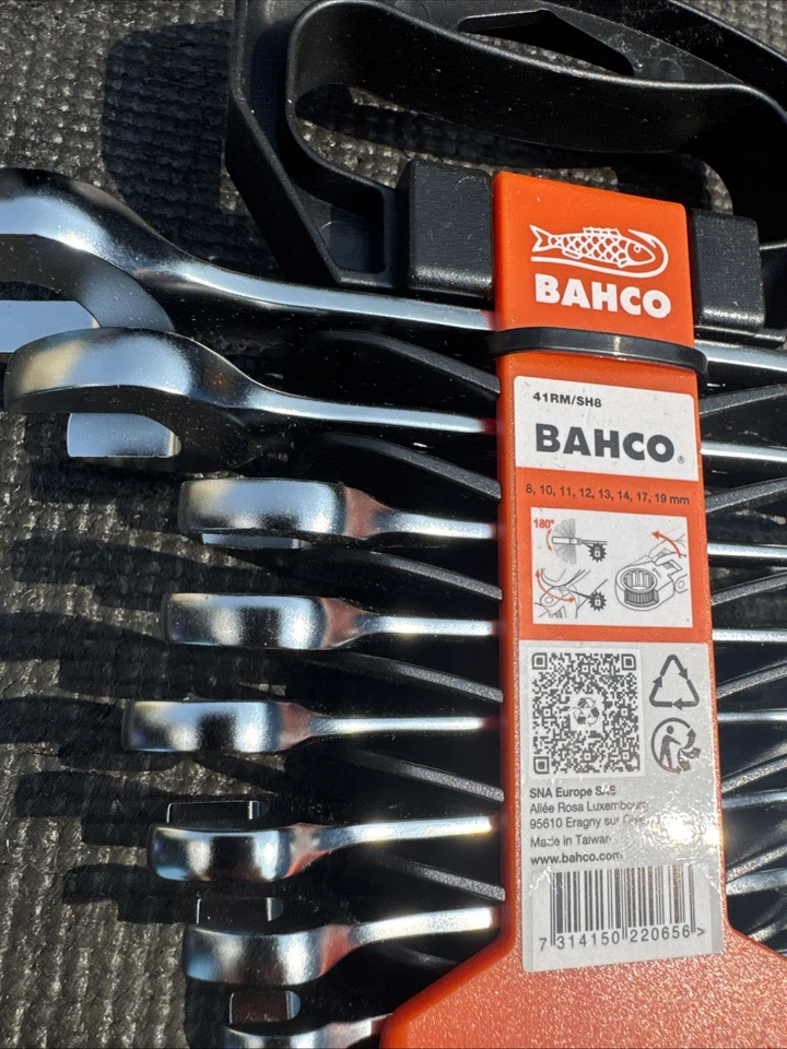 Bahco 41RM/SH8 Llave Combinada de Trinquete con Cabeza Giratoria, Plateada, 8-19 mm Foto 2 de 4