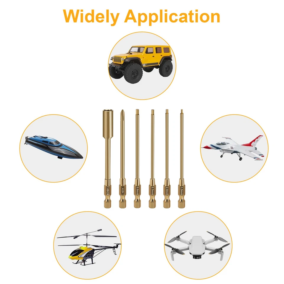 8pcs RC Hex Driver Screwdriver Set 1.5-3.0mm Nut & Phillips Bit for RC Car Tools - Image 4 of 4