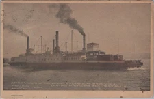 S.P.S.S. Solano Ferry Port Costa Benicia California CA 1900s Albertype Postcard