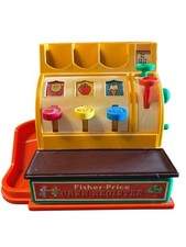Fisher Price Cash Register Vintage 1974 With 4 Coins Works Bell