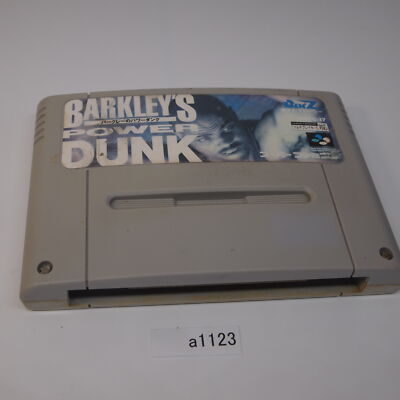 a1123 Barkley's Power Dunk Basketball SNES Nintendo Super Famicom