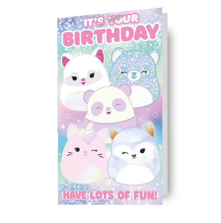 Birthday Card Squishmallows Girls Birthday Card Includes Envelope 9 x 5 Inches