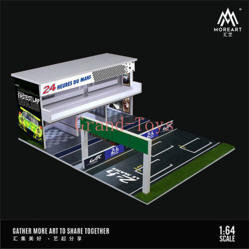 MoreArt 1:64 24 HEURES DU MANS LIGHT VERSION Track Cube Scene Diorama - Picture 2 of 3