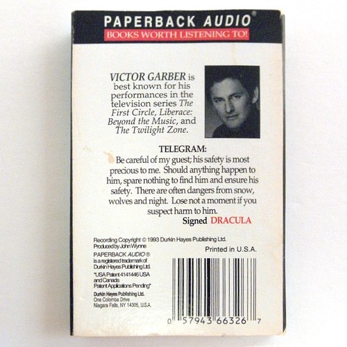 Bram Stoker DRACULA'S GUEST Paperback Audio Cassette Victor Garber Vampires RARE - Picture 3 of 5