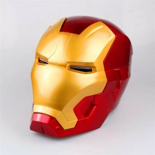 The Avengers Iron Man Mask Cosplay Wearable Helmet Props Scale 1:1 With Light
