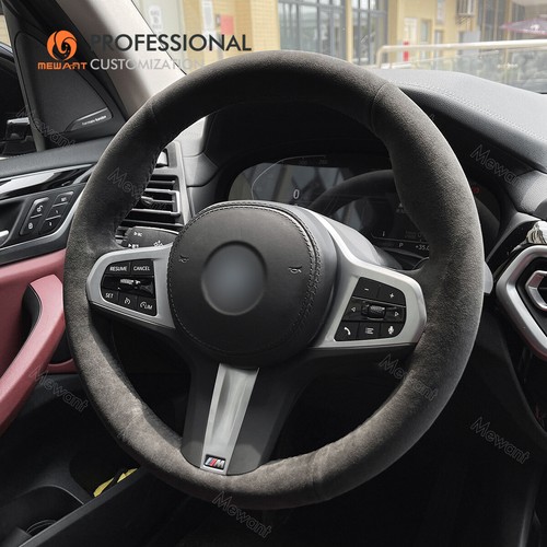 Funda de volante MEWANT DIY Alcantara Puntada a mano para BMW G20 G21 F40 F44 G22 G26 G30 - Imagen 3 de 9