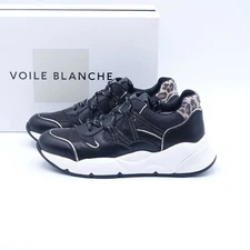 VOILE BLANCHE Club 100 Exclusive Sneakers Black Leopard Size 9 Women's / EUR 39