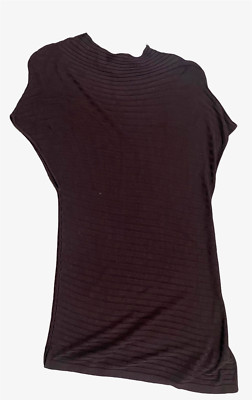 Chico's Blouse Top Women's Size 0 Small S Brown Tania Pullover Mock Neck NWT