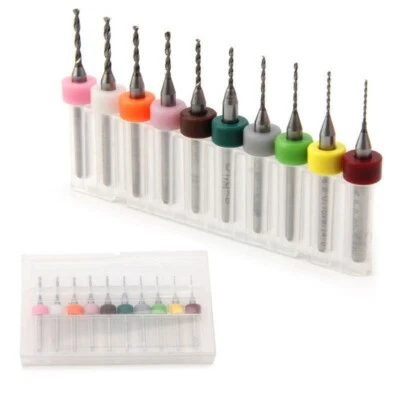 Carbide PCB Tungsten Carbide 10pcs 0.3mm to 1.2 mm Micro Drill Bits Tool