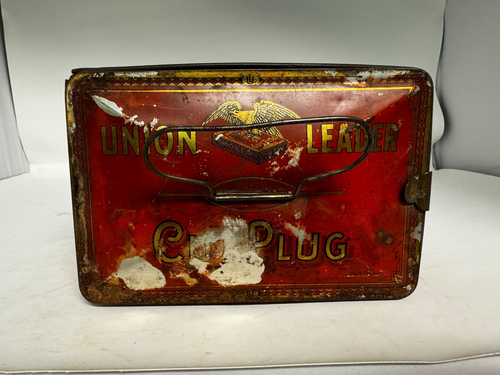 Vintage Union Leader Tobacco Tin Empty Cut and Plug