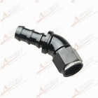 10AN -10AN 45 Degree Push-Lock One Pieces Hose End Fitting Black
